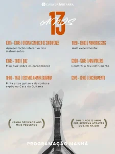 Casa da Guitarra celebra 13 anos com manhã musical dedicada às crianças