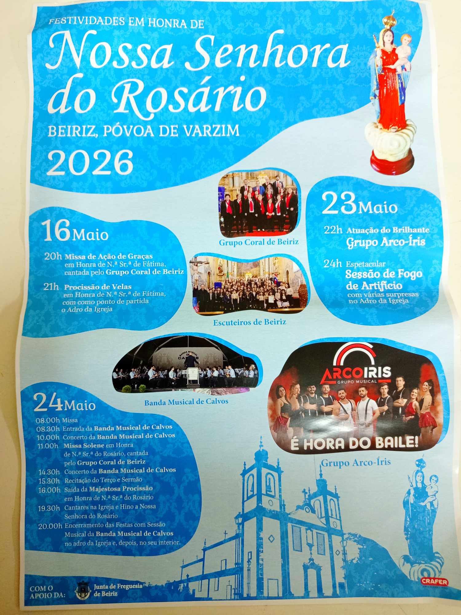 Beiriz celebra Nossa Senhora do Rosário 2026