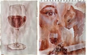 Workshop de Pintura com Vinho em Matosinhos