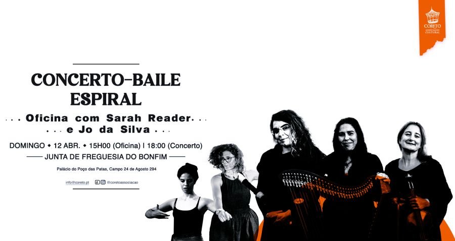 Concerto-baile com Espiral e oficina com Sarah Reader e Jo da Silva