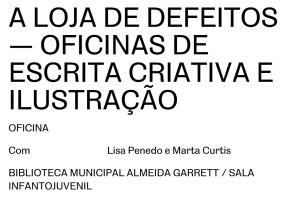 “A Loja dos Defeitos” em Porto: oficina de escrita e ilustração para crianças