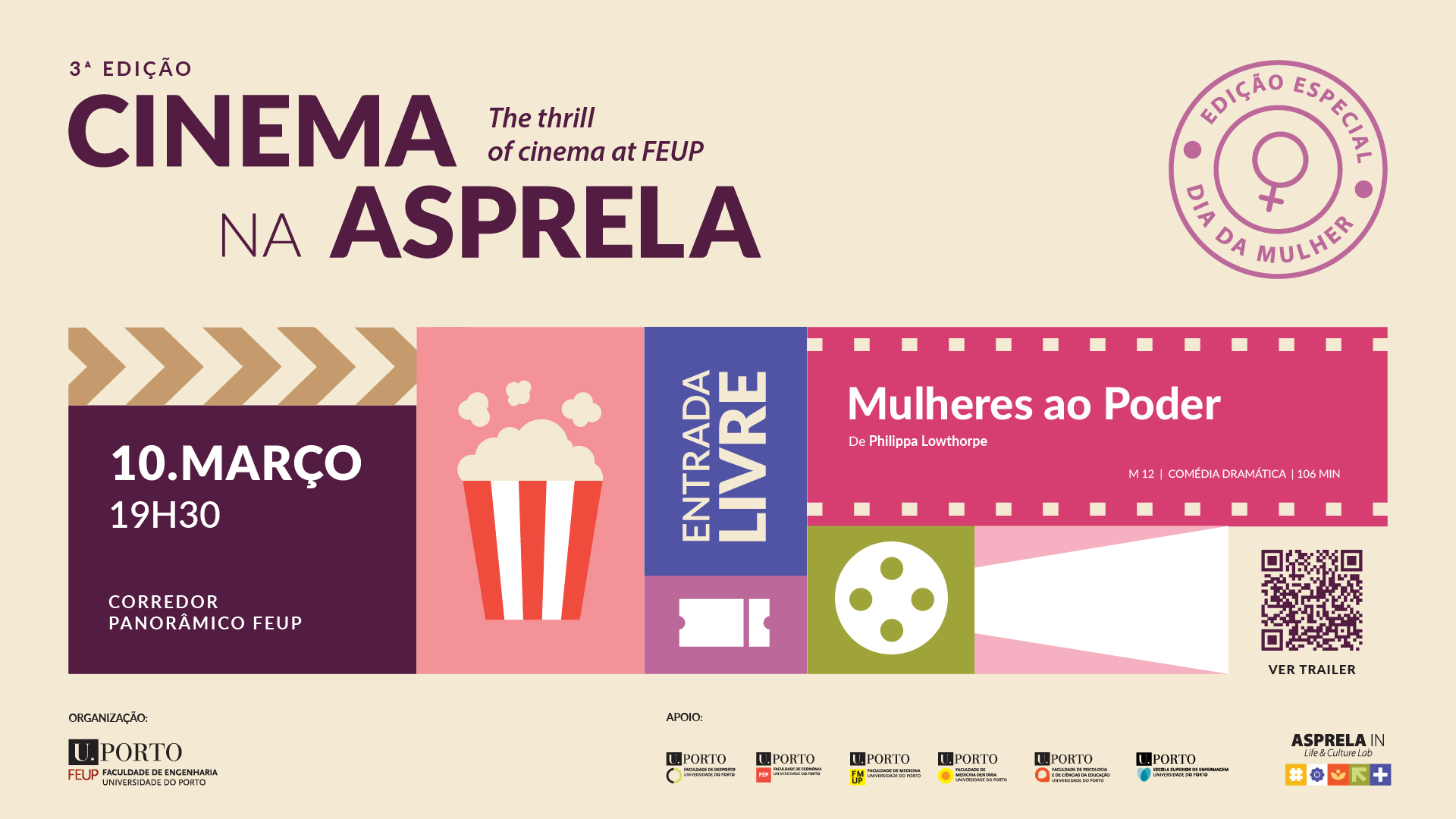 “Cinema na Asprela” assinala Dia Internacional da Mulher com sessão especial