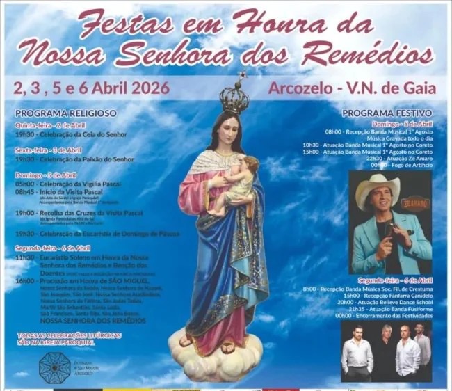 Festa de Nossa Senhora dos Remédios 2026