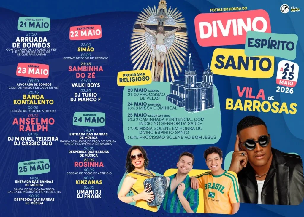 Festas do Divino Espírito Santo 2026 animam Vila de Barrosas