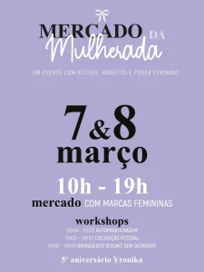 Mercado da Mulherada: 15 marcas femininas e workshops no Dia da Mulher