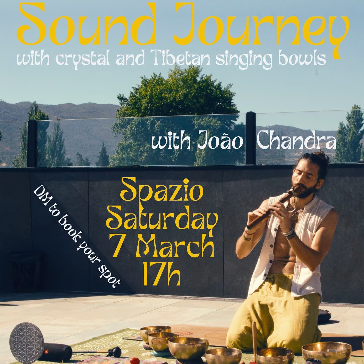 Sound Journey com João Chandra propõe experiência imersiva de relaxamento