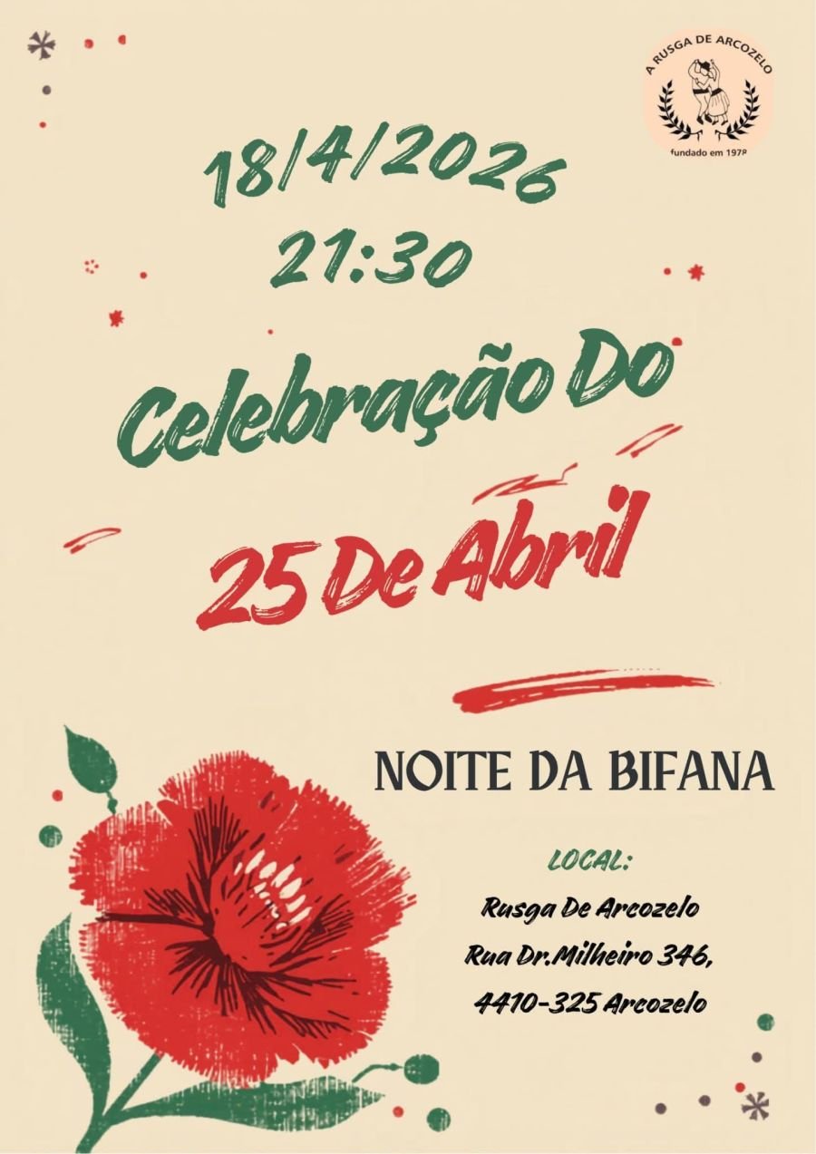 Rusga de Arcozelo celebra o 25 de Abril com a ‘Noite da Bifana’