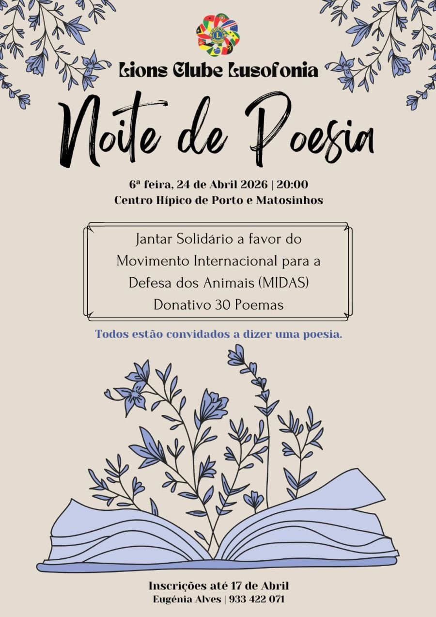 Noite de Poesia solidária em Matosinhos junta literatura, jantar e causa animal