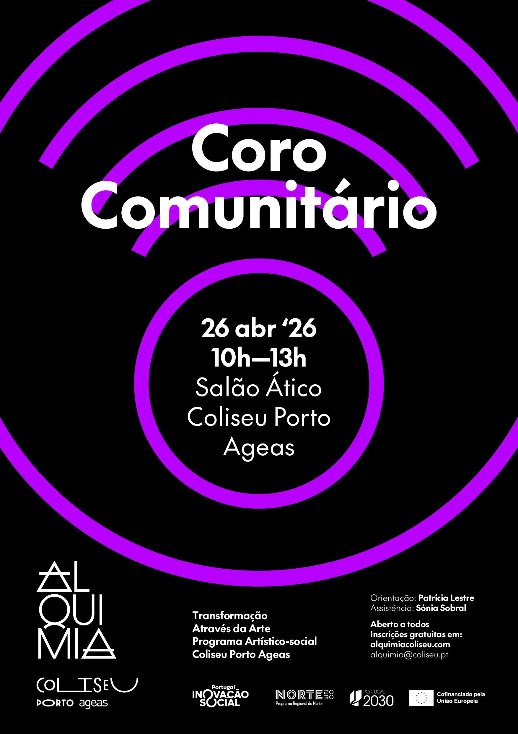 Coro Comunitário Alquimia celebra a liberdade em sessão especial no Coliseu Porto Ageas