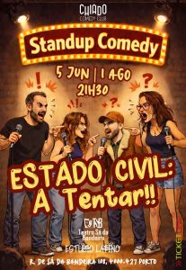 “Estado Civil: A Tentar!!” leva histórias de amor e caos ao Teatro Sá da Bandeira