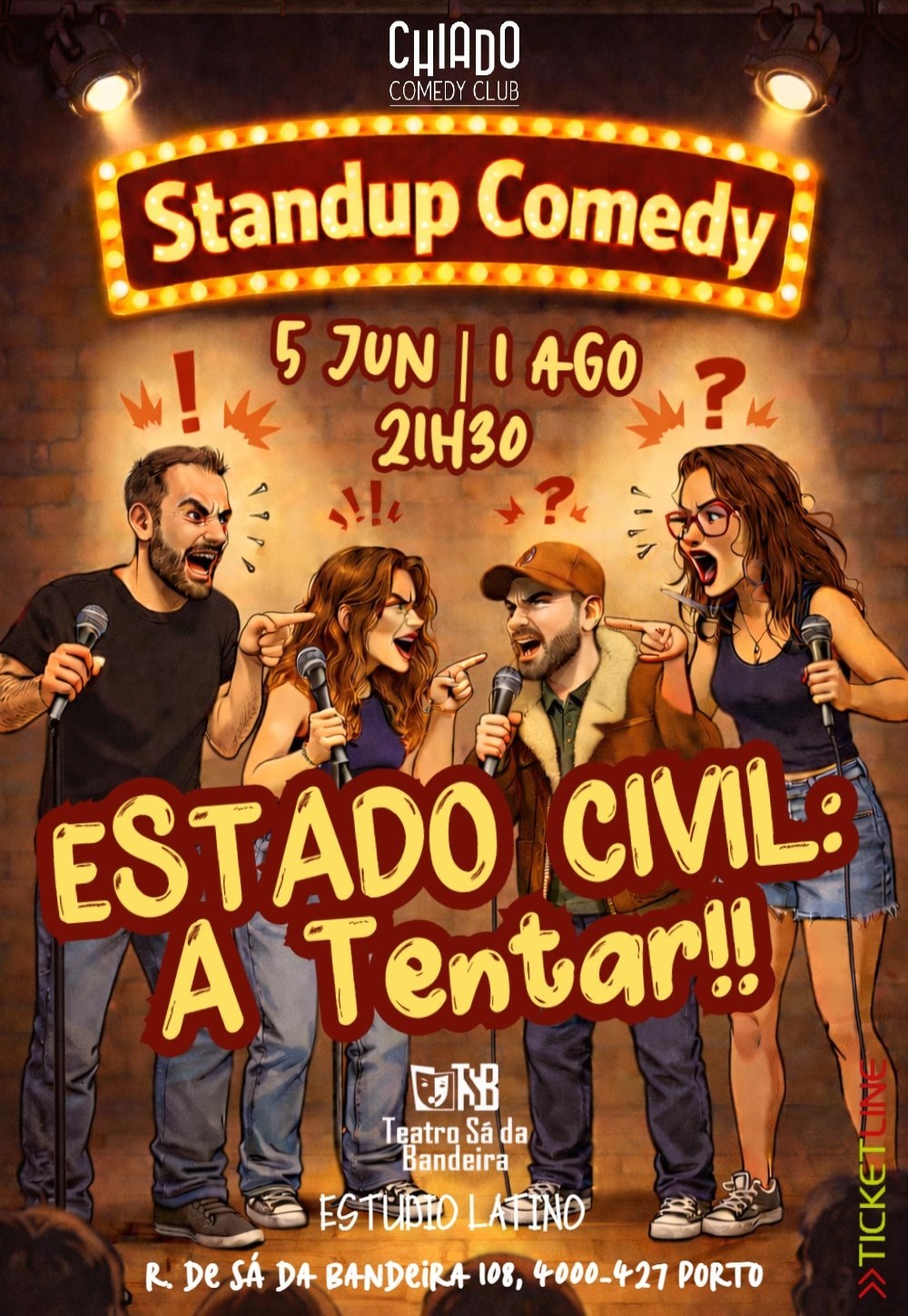 “Estado Civil: A Tentar!!” leva histórias de amor e caos ao Teatro Sá da Bandeira