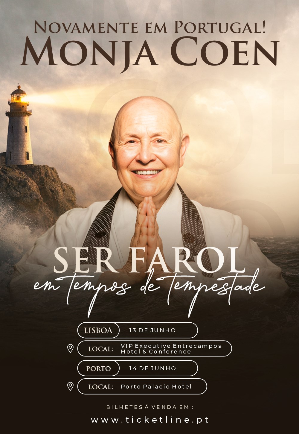 Monja Coen traz reflexão e serenidade ao Porto com “Farol em Tempos de Tempestade”