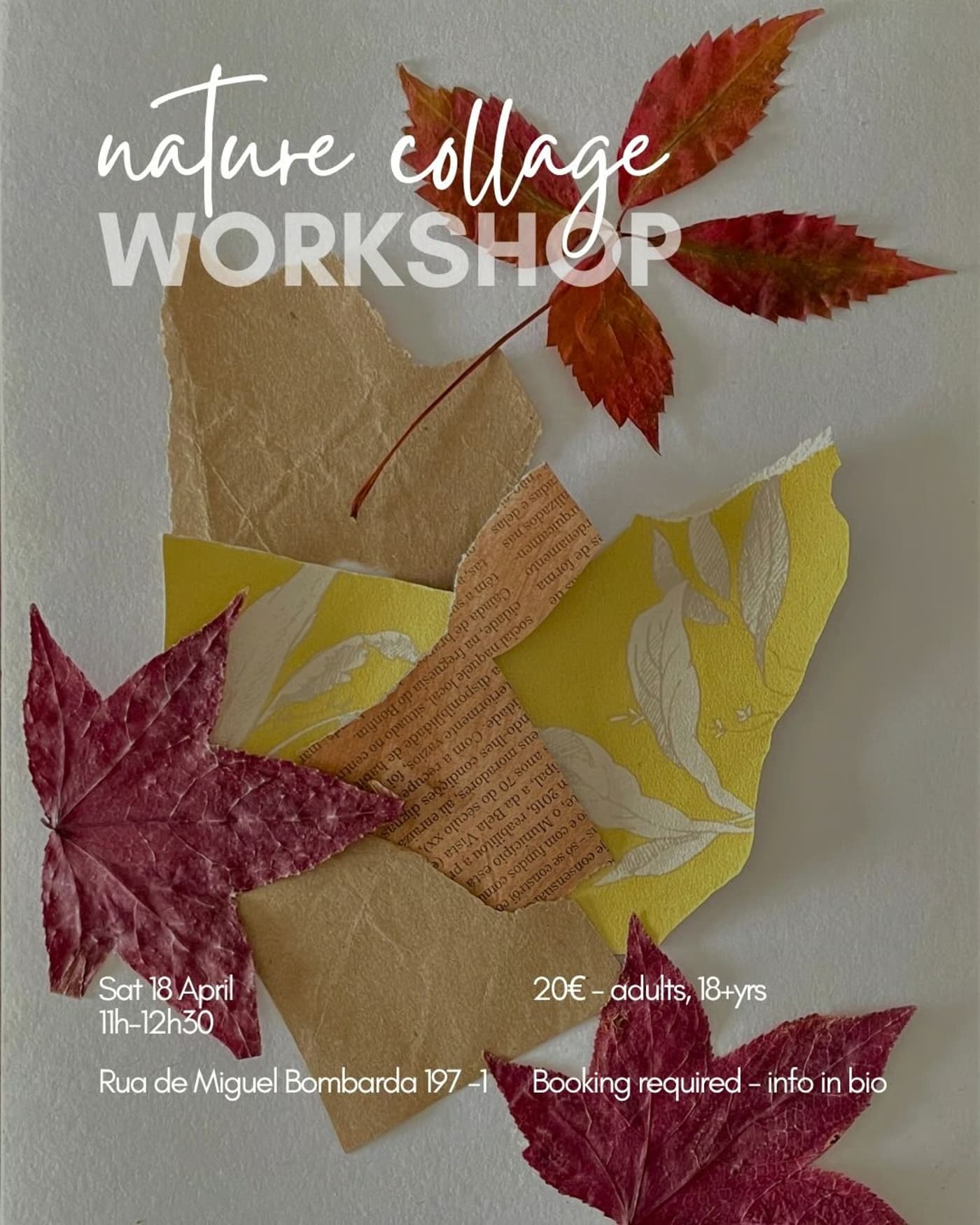 Oficina De Colagem Com Elementos Naturais