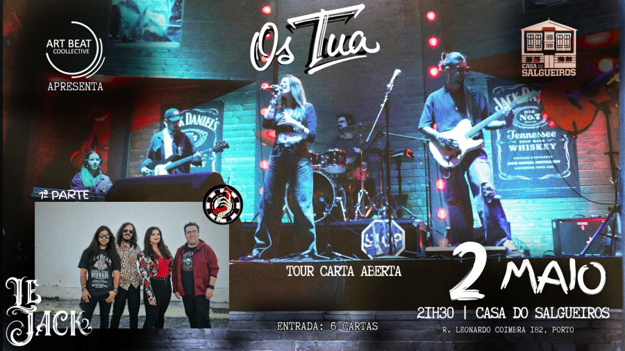 Os Tua & Le Jack ao vivo no Porto com novos temas da tour “Carta Aberta”