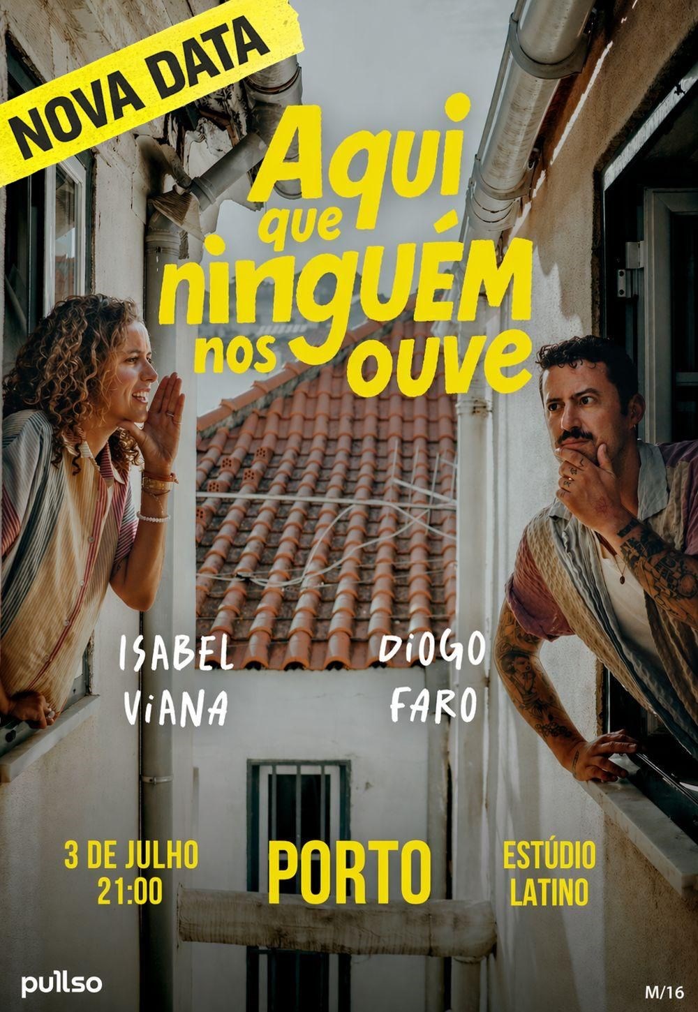AQUI QUE NINGUÉM NOS OUVE – Stand Up Comedy no Porto: podcast ao vivo cheio de fofoca no Teatro Sá da Bandeira