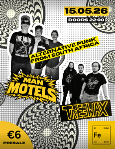MAN MOTELS + TREEWAX no Porto: noite de rock e energia crua no Ferro Bar