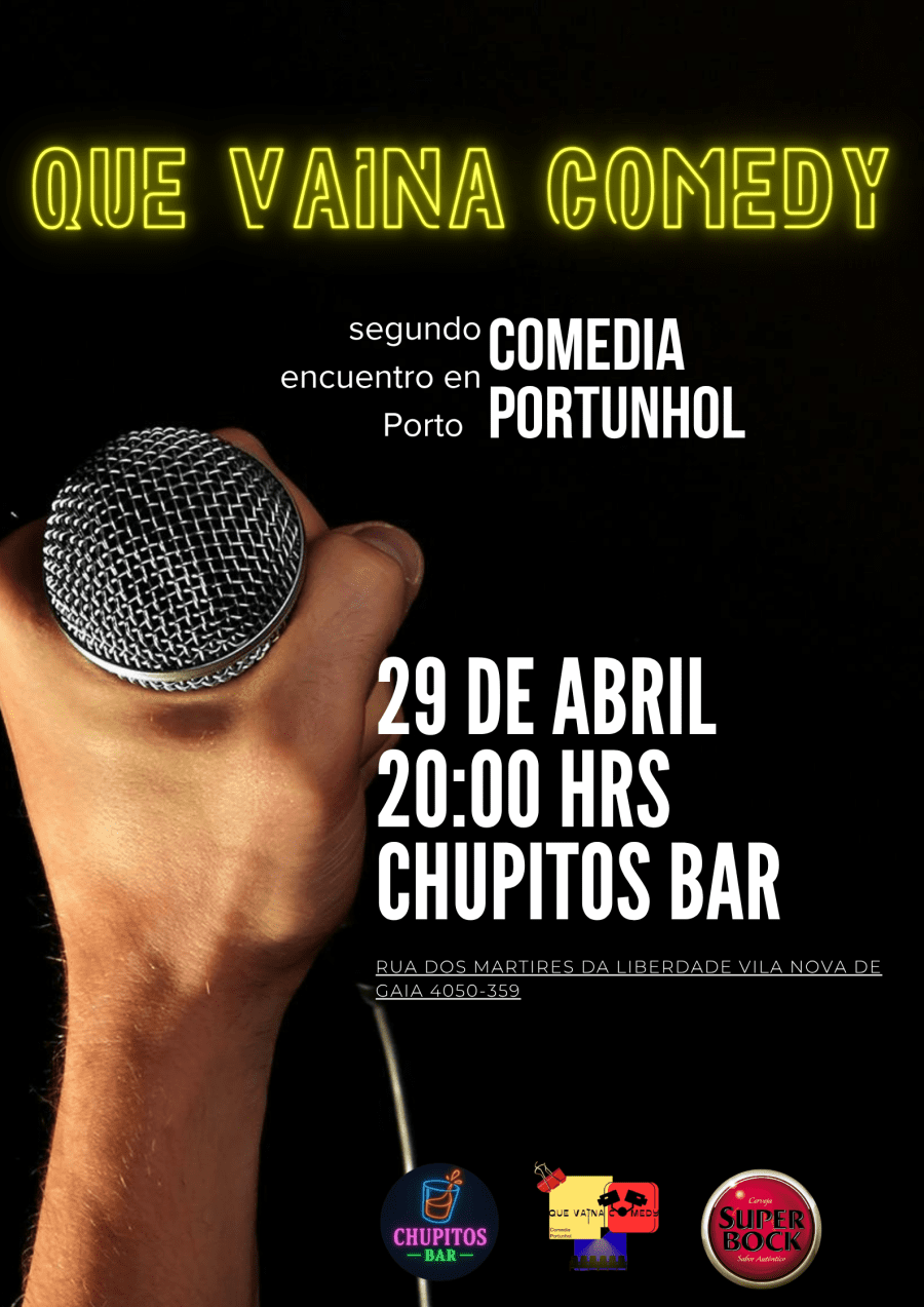 Que Vaina Comedy anima o Porto com stand-up em Portunhol no Chupitos Bar
