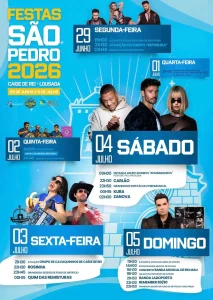 Festas de São Pedro 2026 em Caíde de Rei (Lousada): programa completo com Carlão, Kura e Rosinha