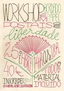 Postais de Liberdade: oficina criativa de bordado em papel celebra o 25 de Abril no Porto