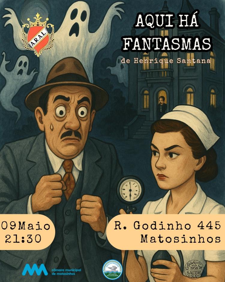 “Aqui há Fantasmas” regressa a Matosinhos com comédia de Henrique Santana e promete noite de gargalhadas no ARAL