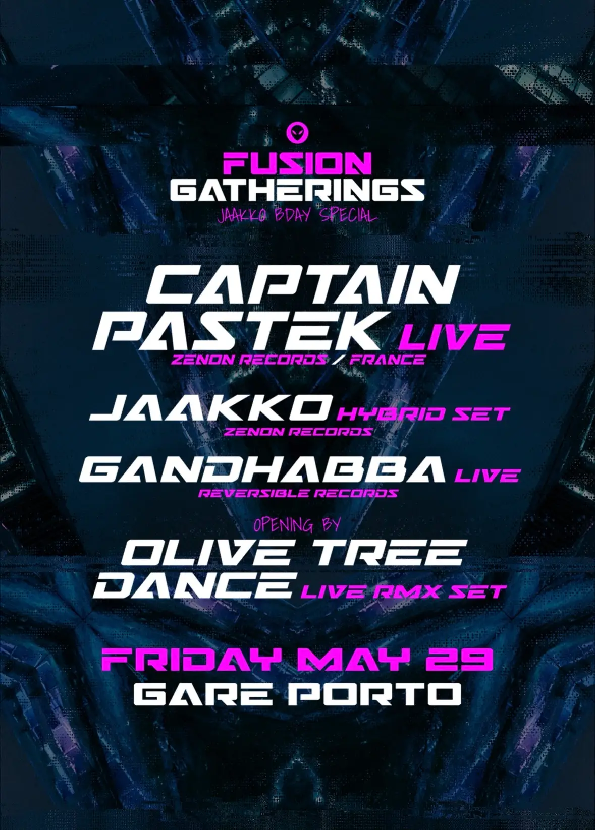 Fusion Gatherings with Captain Pastek [live], Gandhabba [live], Jaakko, Olive Tree Dance rmx