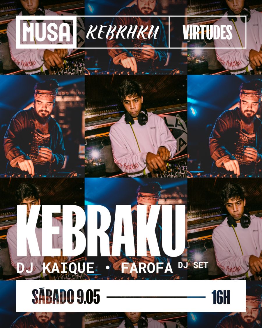 Kebraku toma conta da Musa das Virtudes no Porto com entrada livre e DJ sets até de madrugada no dia 9 de maio de 2026