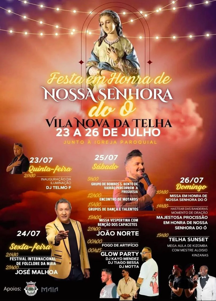 Festa em honra de Nossa Senhora do Ó 2026 - Vila Nova da Telha