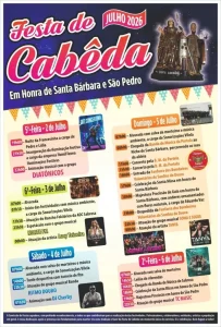 Festa em honra de Santa Bárbara e São Pedro 2026 - Cabêda