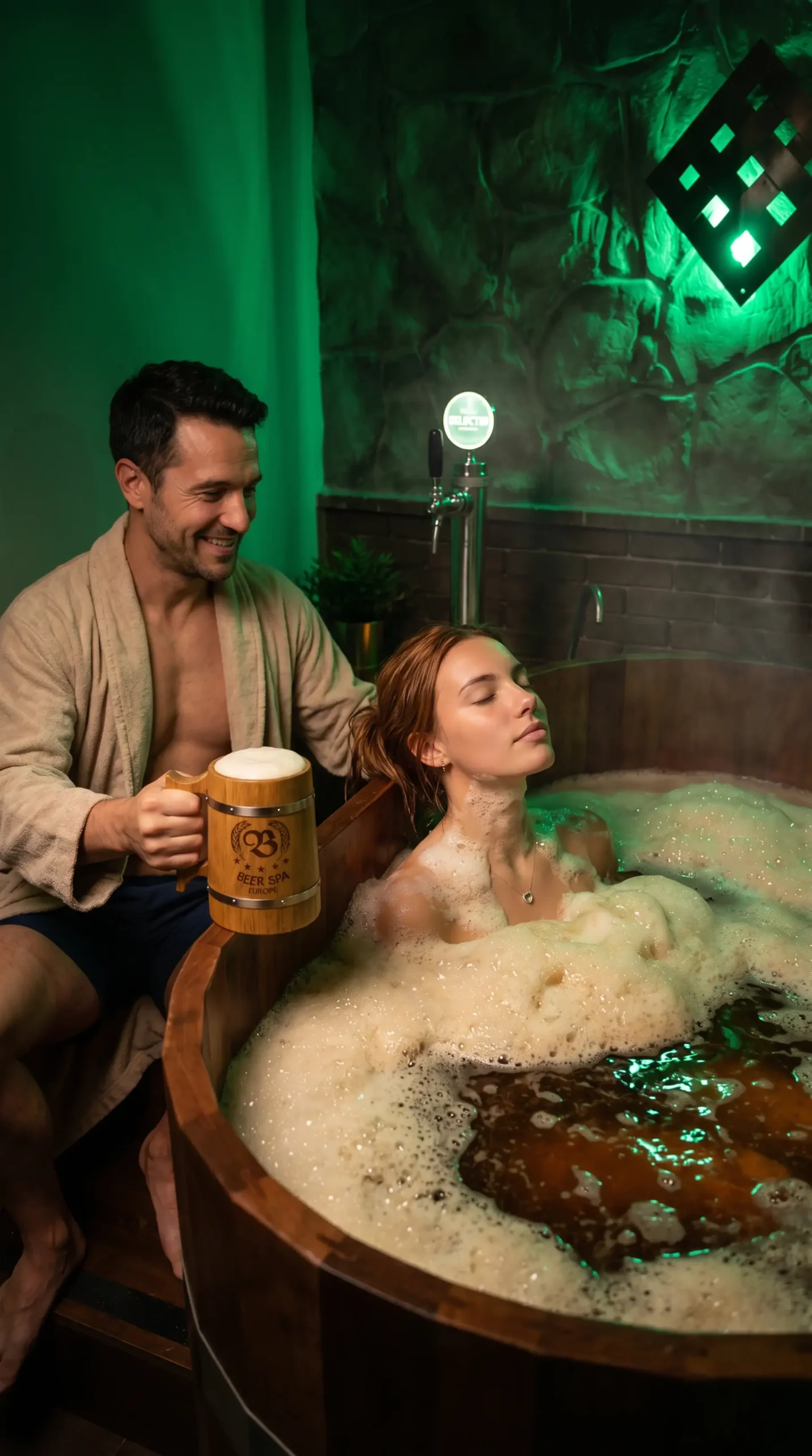 Spa cervejeiro no Porto junta jacuzzi, cerveja gelada