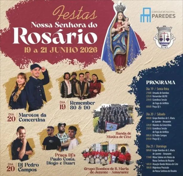 Festas de Nossa Senhora do Rosário 2026