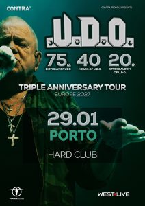 U.D.O. celebra digressão de aniversário no Hard Club