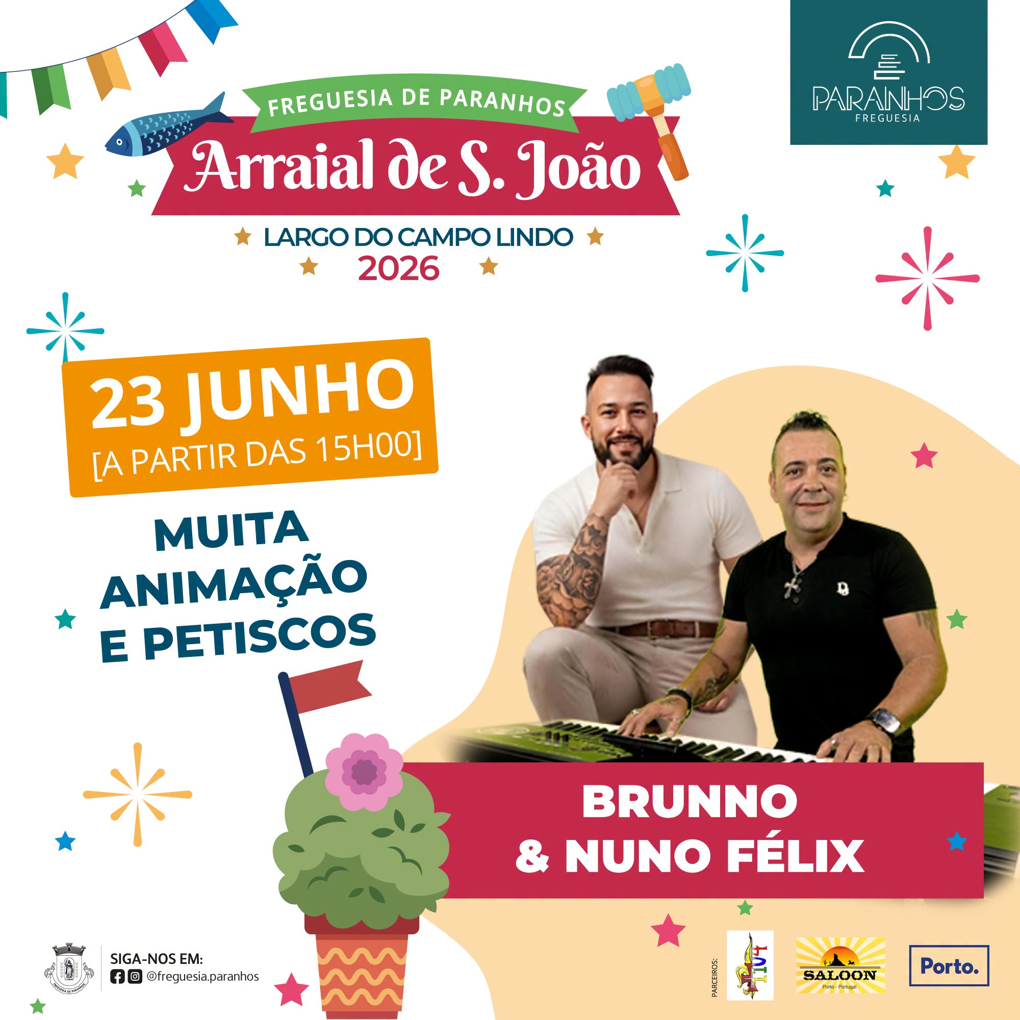 São João invade o Largo do Campo Lindo com arraial