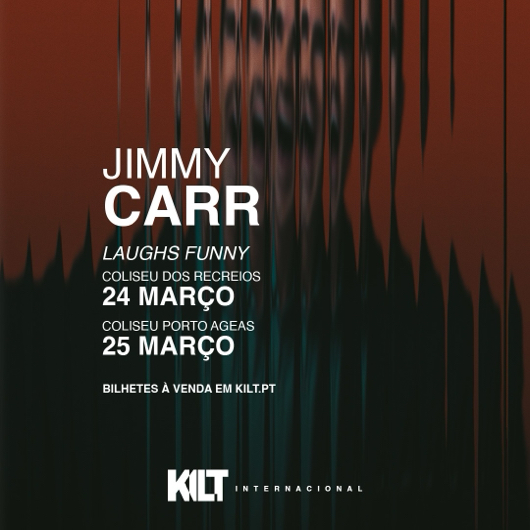 Jimmy Carr regressa a Portugal em 2027 com espetáculos nos Coliseus de Lisboa e Porto