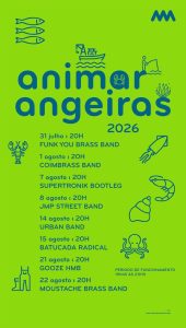 Animar Angeiras 2026 leva oito atuações musicais à orla costeira de Matosinhos