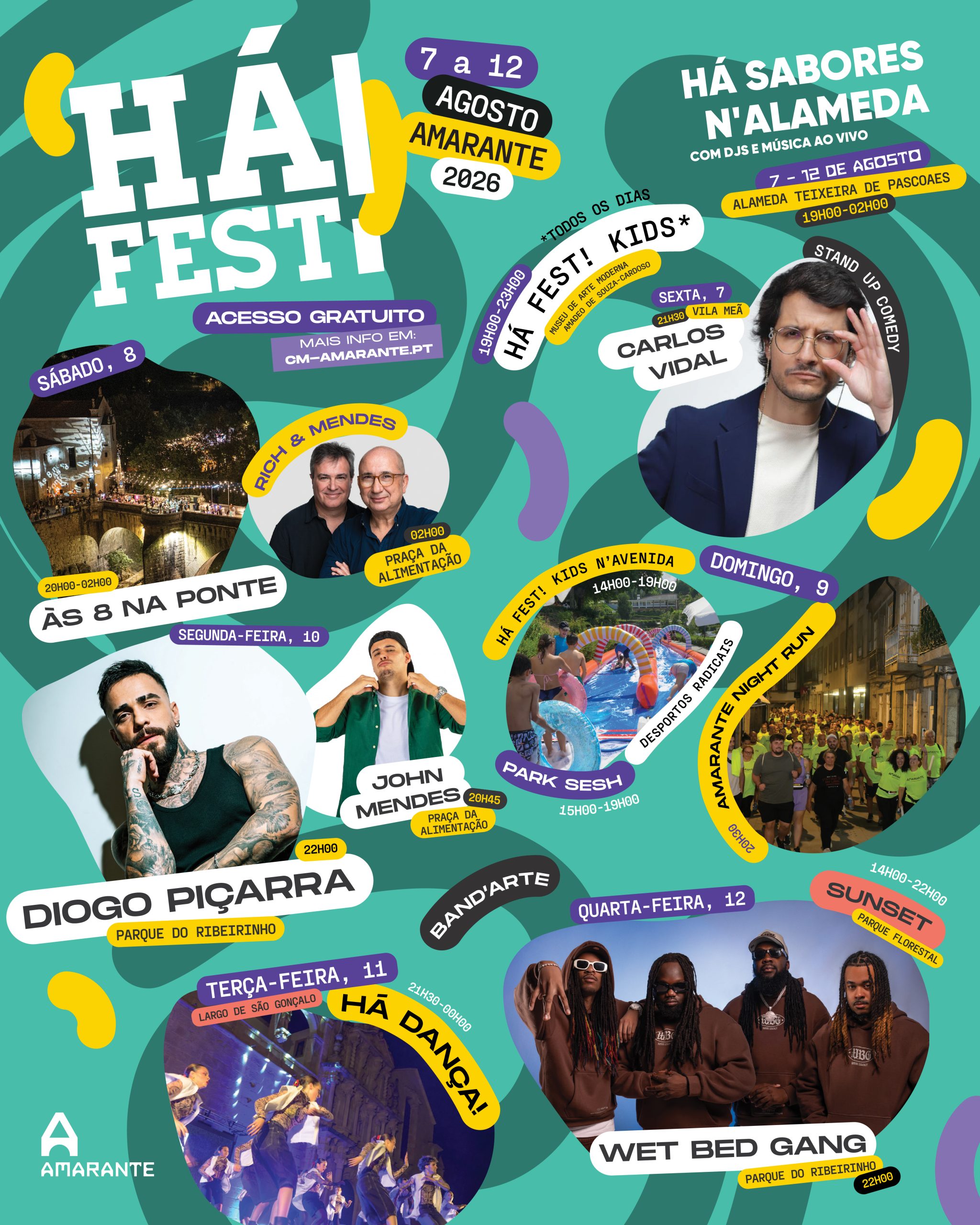 Cartaz do HÁ FEST! 2026, Festival da Juventude de Amarante