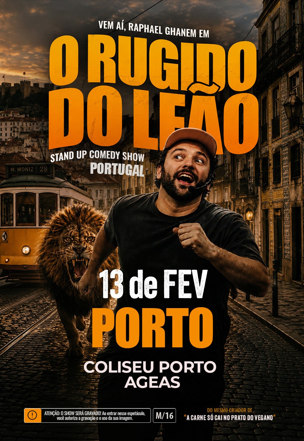 Raphael Ghanem apresenta O Rugido do Leão no Coliseu Porto Ageas