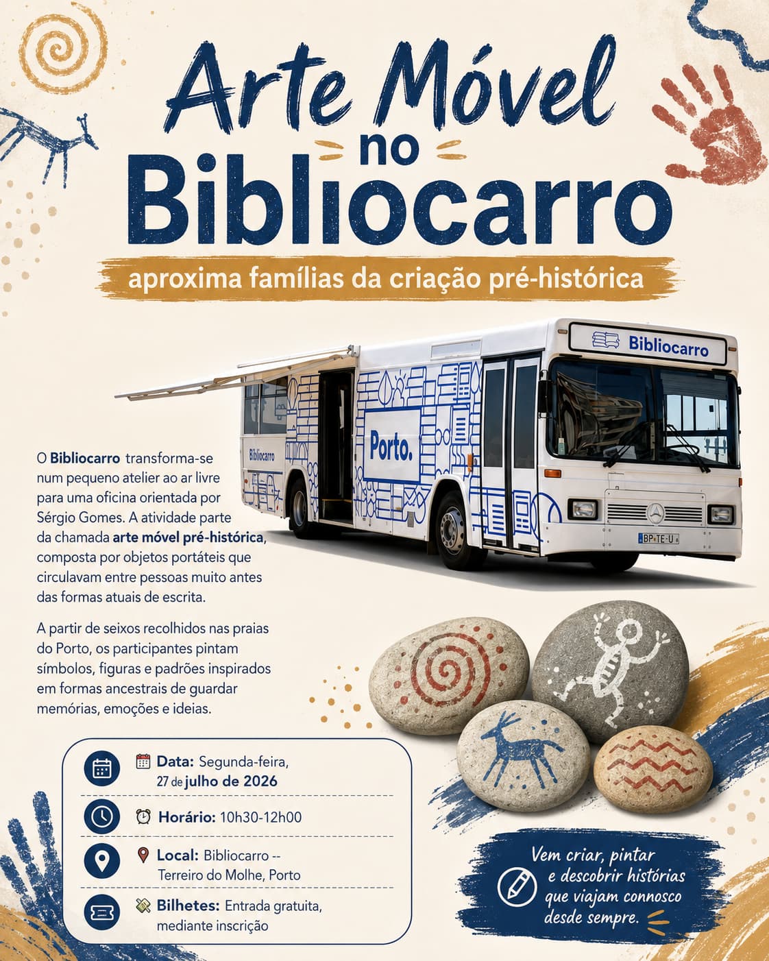 Arte Móvel no Bibliocarro - Oficina para Famílias