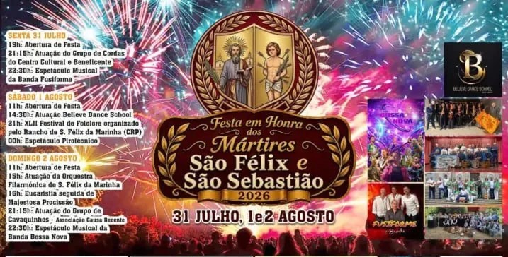 Festa dos Mártires São Félix e São Sebastião 2026